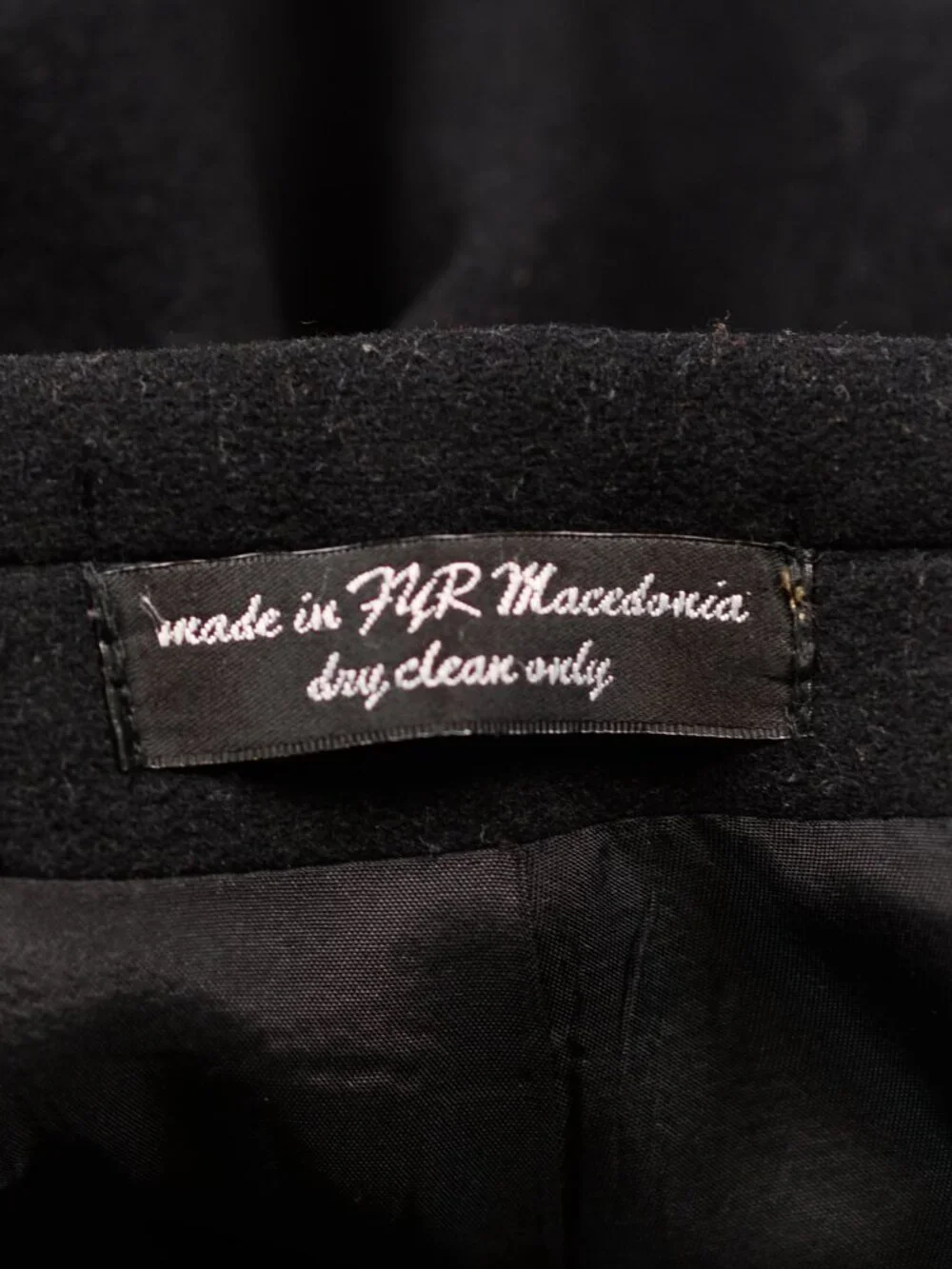 Chaps Mens Black Cashmere Blend Italian Fabric Double Breasted Overcoat 48R